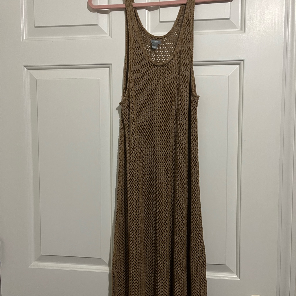 Aerie Tan Knit Swim Coverup